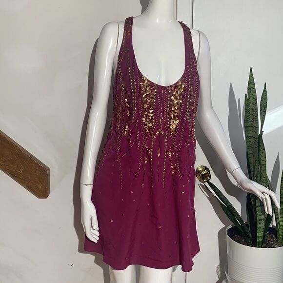 NEW Free People Ella Embellish Slip mini dress - Picture 2 of 3